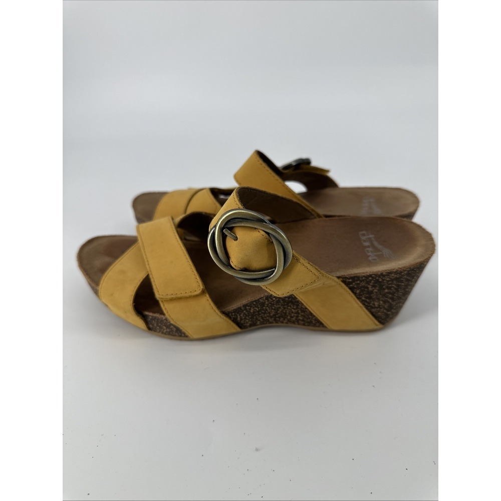 Dansko Susie Mango Milled Nubuck Wedge Casual Women's Sandal Size 38 US 7-7.5